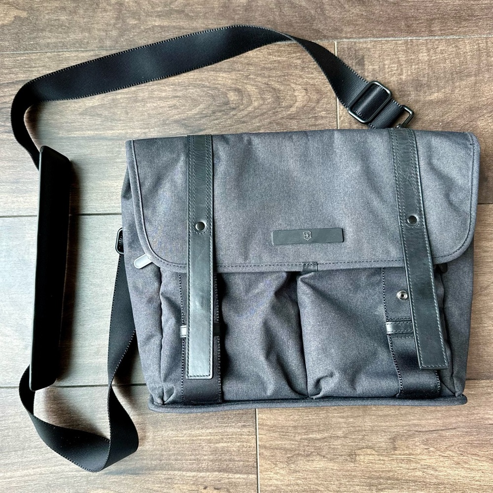 Victorinox Architecture Urban Lombard Gray Messenger Bag - Slim Commuter Bag